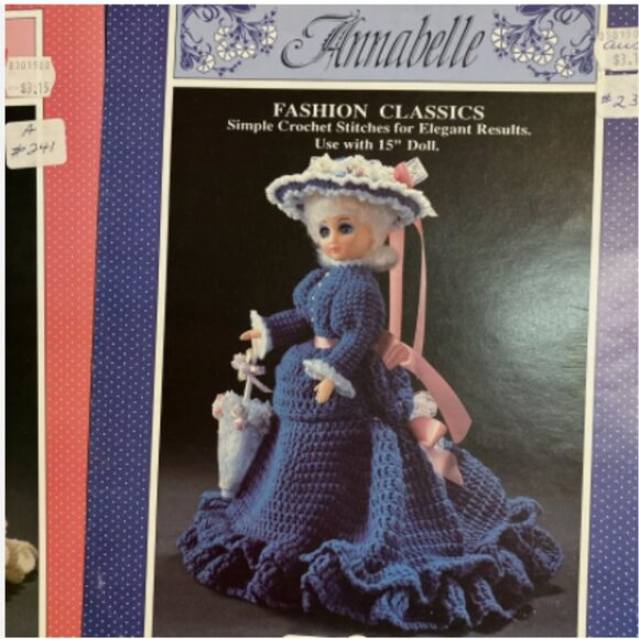 5 Fibre Craft Doll Crochet Patterns Lilly Annabelle Miriam Constance Victorian - Picture 3 of 5